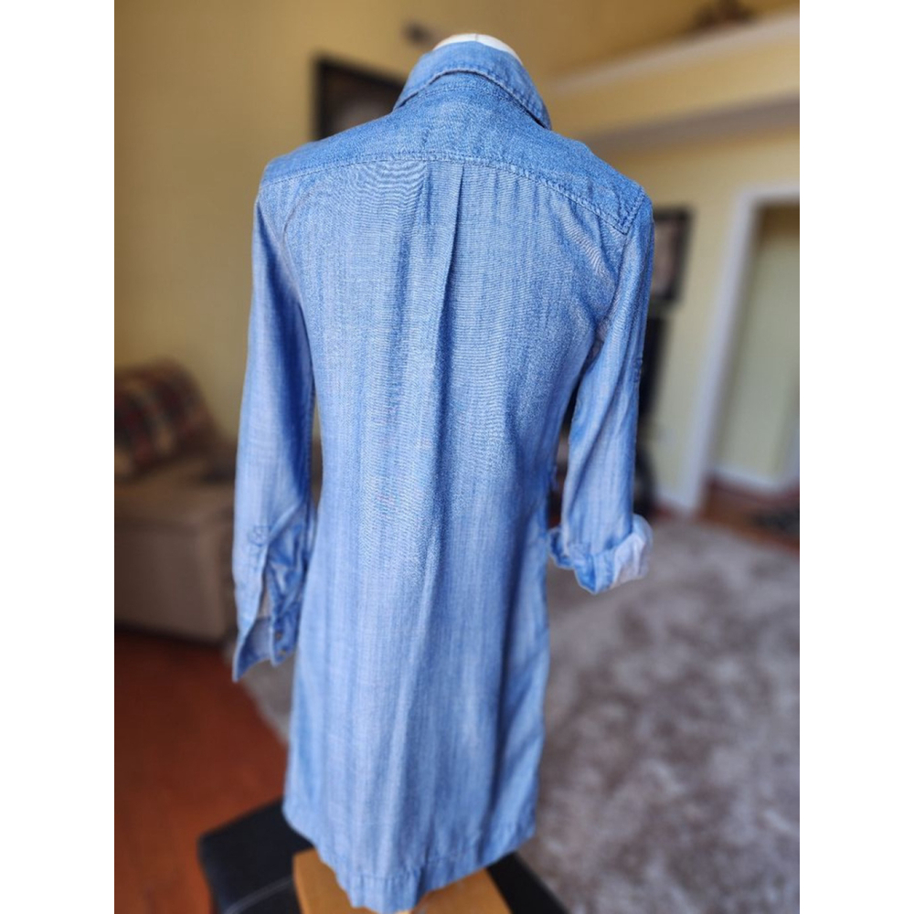 Women's Banana Republic Denim Dress Size 00 Petite Blue - Picture 2 of 6